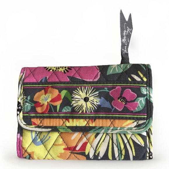 VERA BRADLEY Tri Fold Euro Wallet - Jazzy Blooms - Picture 1 of 5